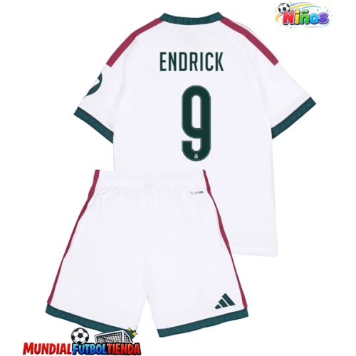 Camiseta Real Madrid Endrick #9 Primera Equipación Replica 2026-27 para niños mangas cortas (+ Pantalones cortos)